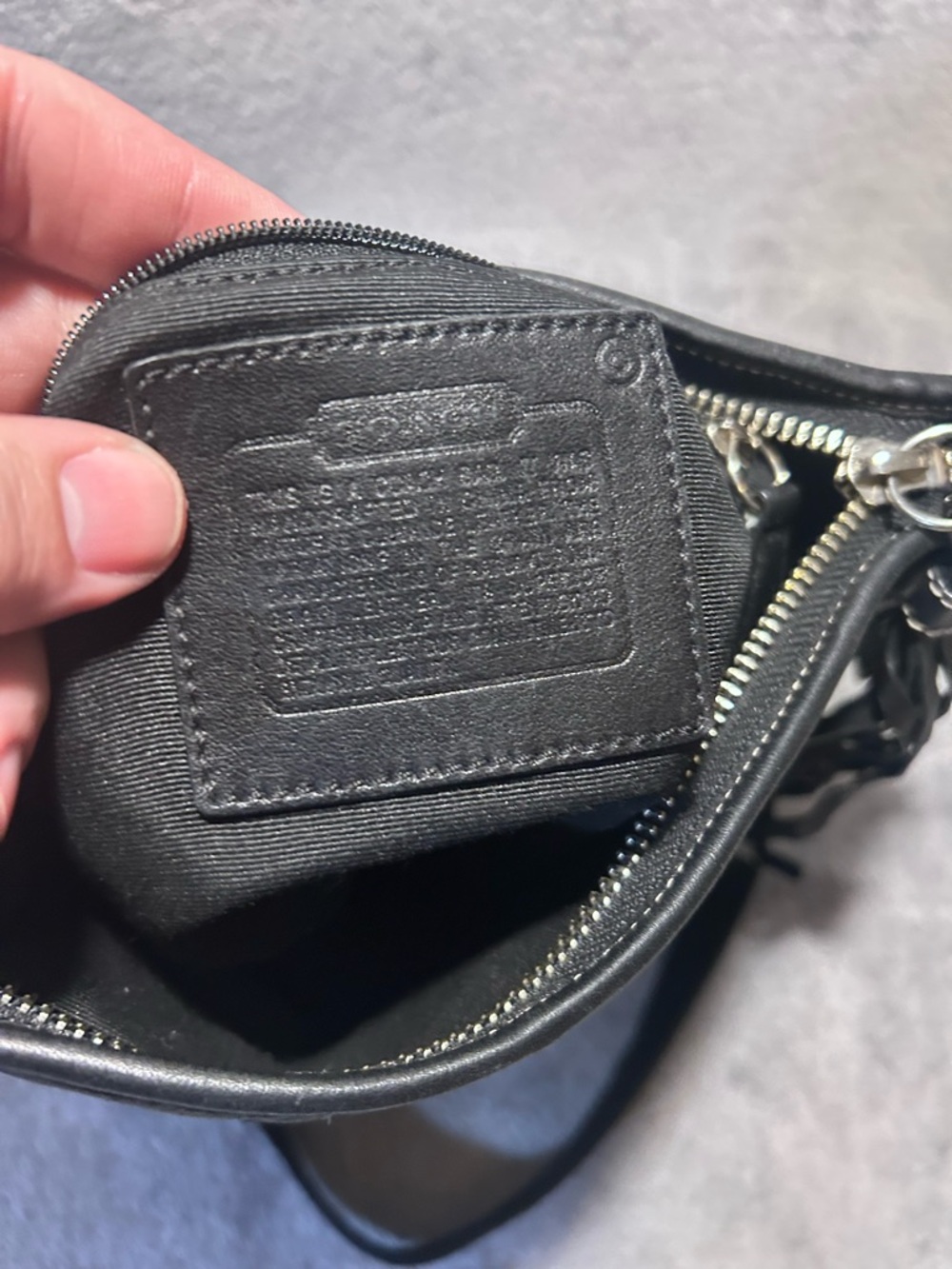 Coach Soho Black Leather Tassel Crossbody Hobo - Picture 11 of 11